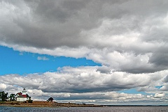 Storm Clouds Clearing Over Stratford Point Light